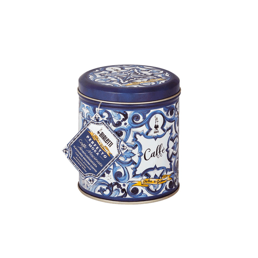 Set Moka Express Blu Mediterraneo 3 tz e Perfetto Moka Autentico