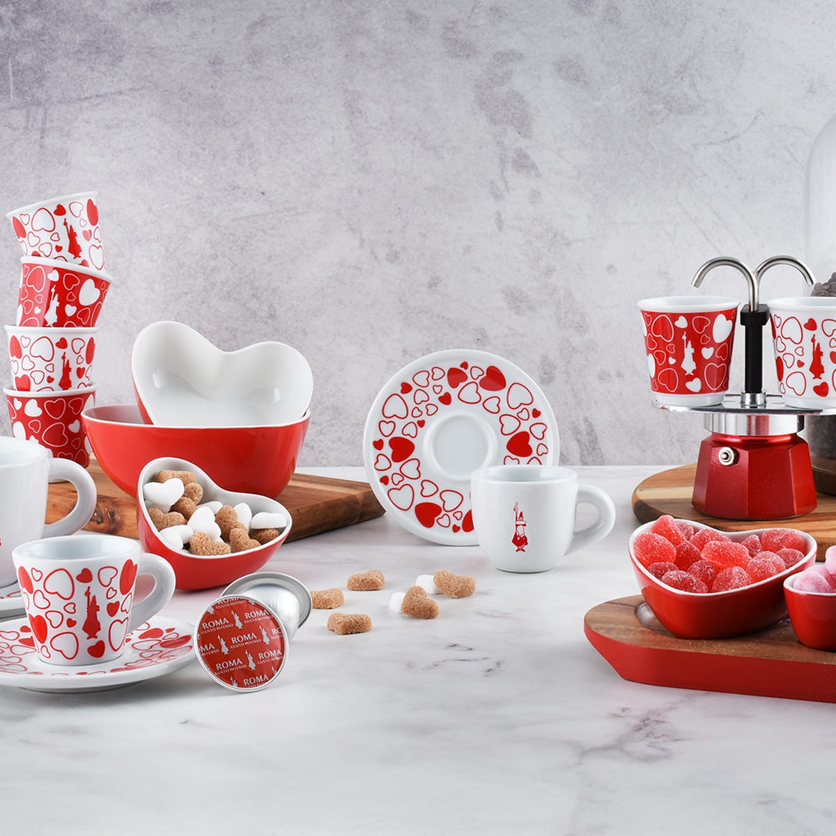 Set 4 bicchierini - Cuore