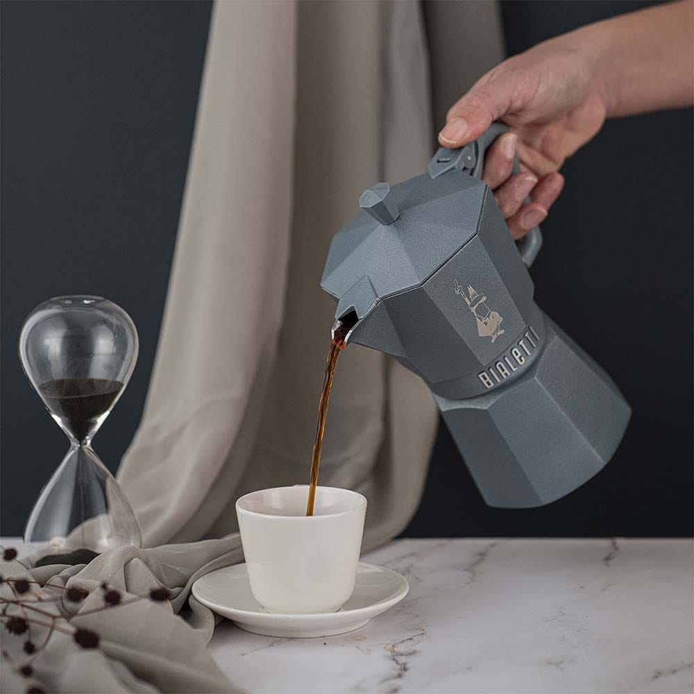Moka Exclusive Octagonal Induction Silver Grey