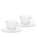 Set 2 tazze cappuccino in vetro