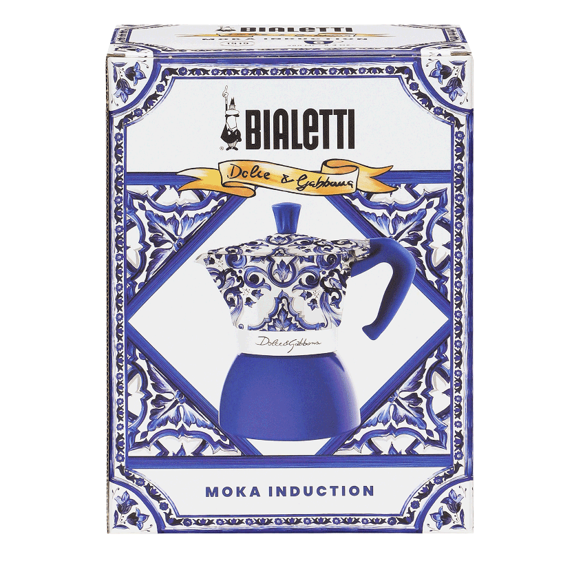 Moka Induction Bialetti Dolce&Gabbana Blu Mediterraneo