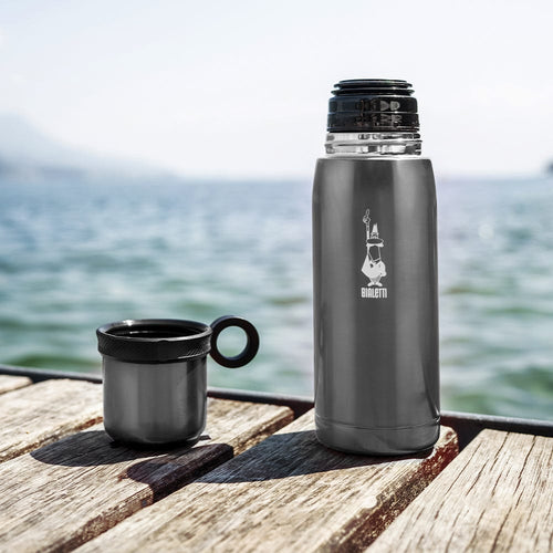 Bottiglia Termica con Coperchio-Tazza grigia