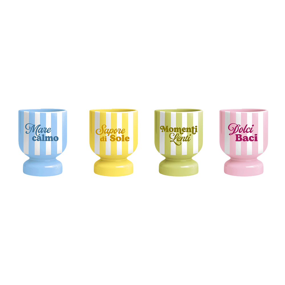 Set 4 bicchierini a righe