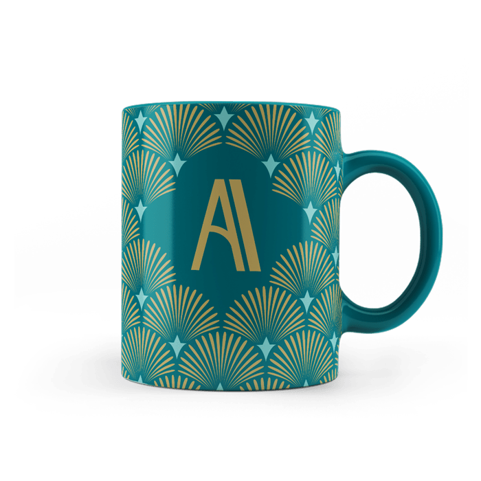 Mug con lettera personalizzata