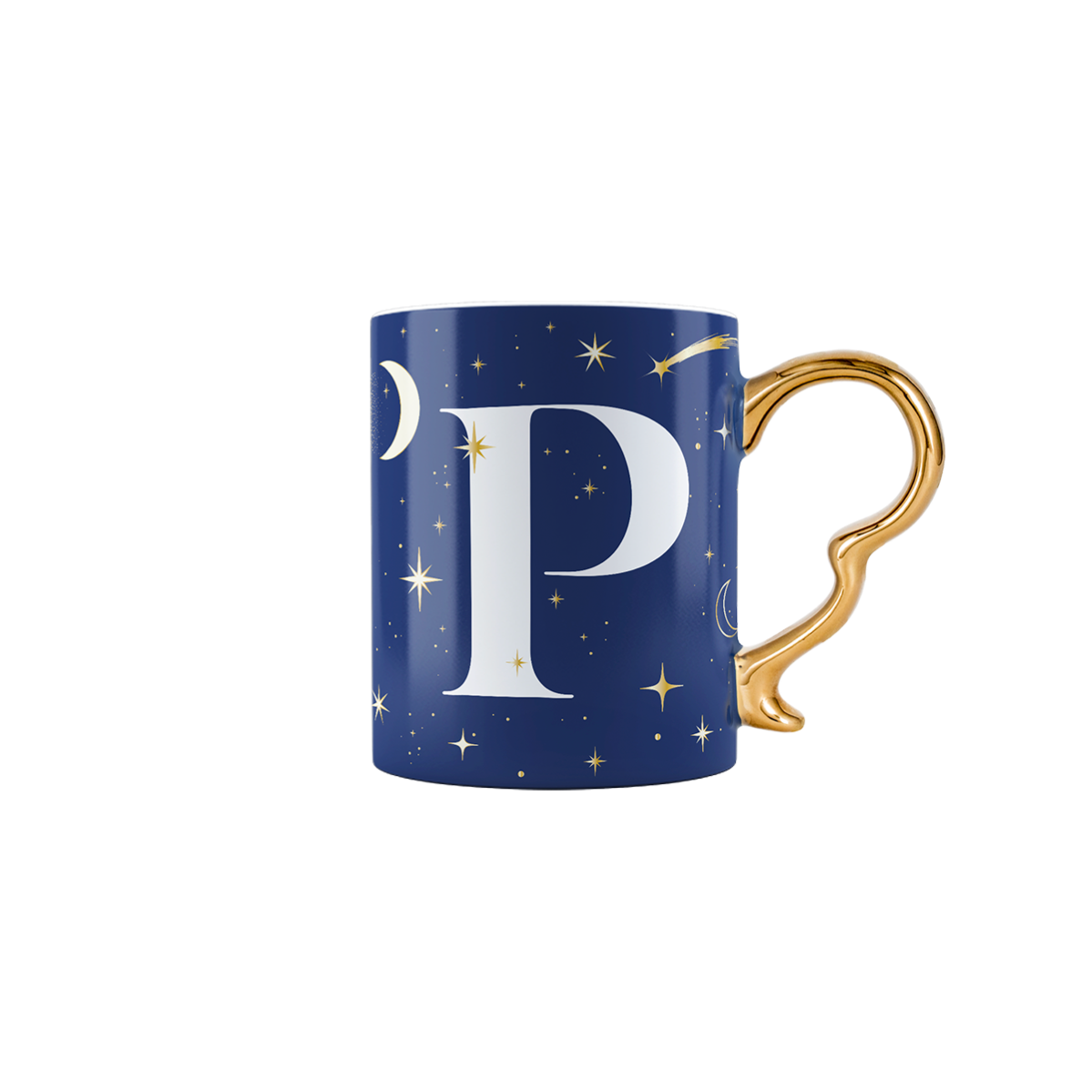 Mug con lettera P - Cielo Stellato