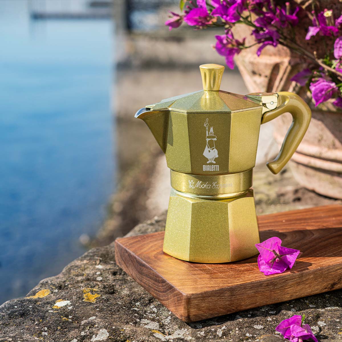 Moka Express 3 tazze verde cedro