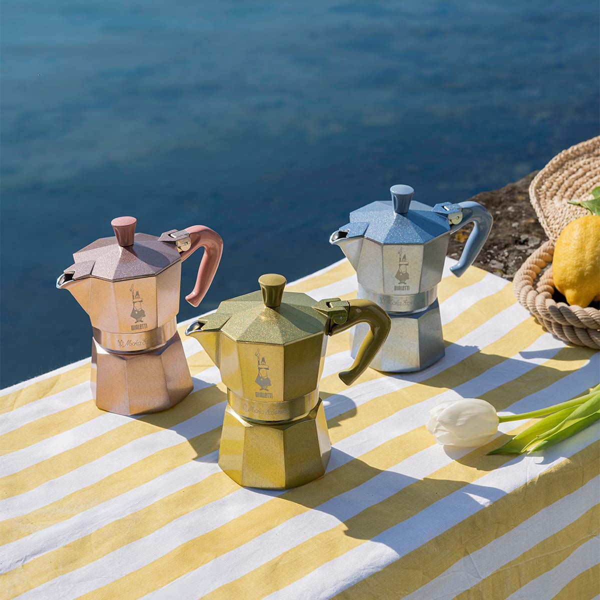 Moka Express 3 tazze verde cedro