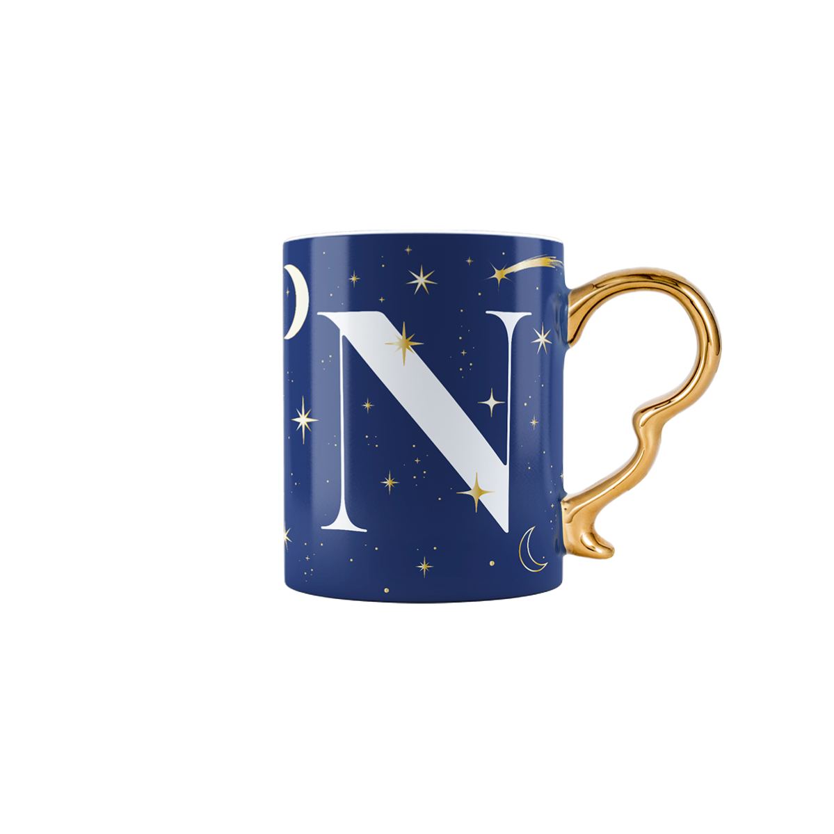 Mug con lettera N - Cielo Stellato