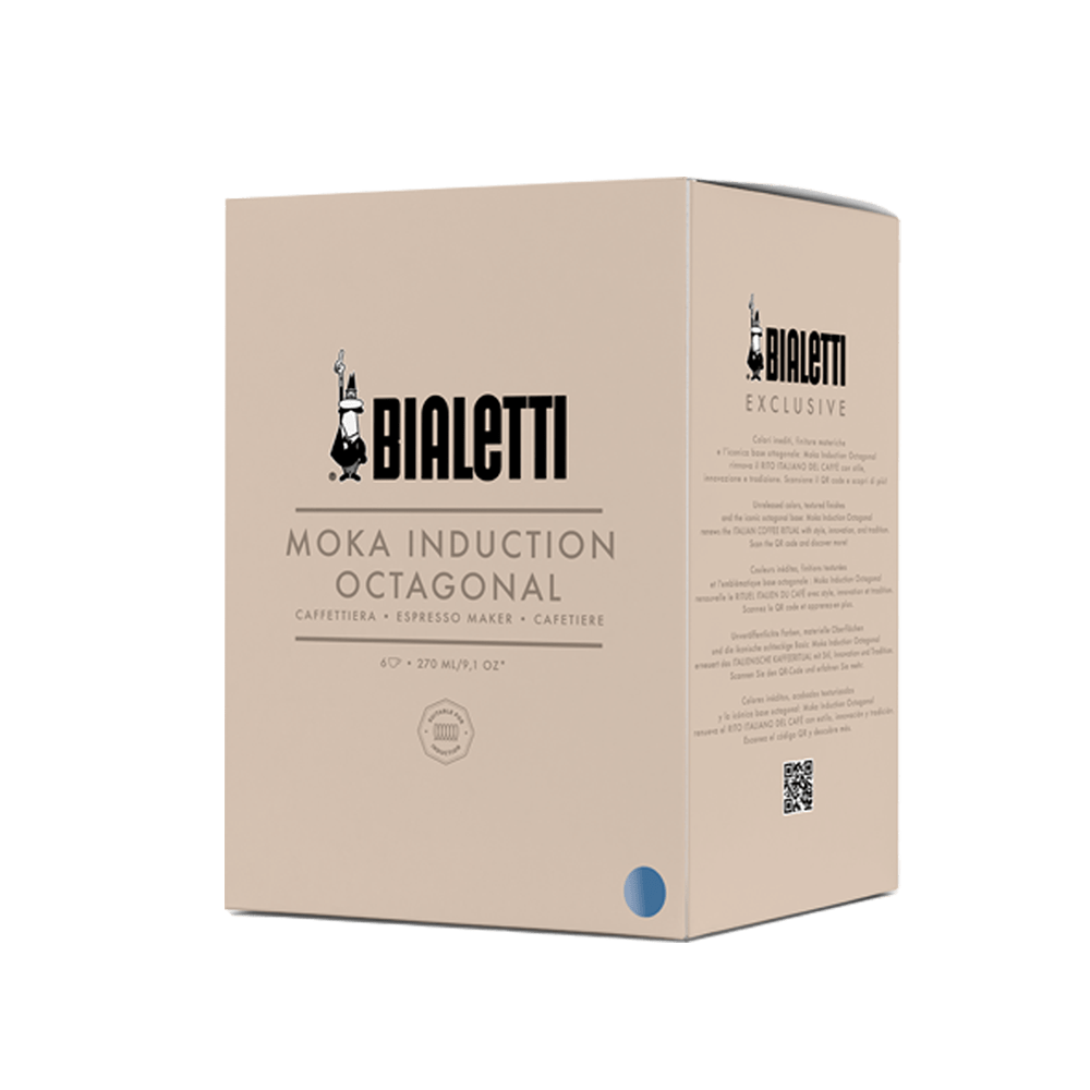 Moka Exclusive Octagonal Induction Silver Grey